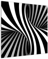 Mivali Tablou abstract cu dungi de zebră, dintr-o bucată 70x70 cm (V021960V7070)