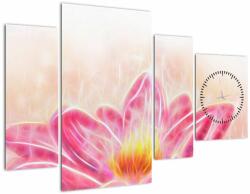 Mivali Tablou - Floare de lotus (cu ceas), din patru bucăți 110x75 cm cu ceas (V023209V11075C)