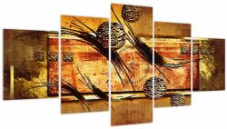 Mivali Tablou abstracției (cu ceas), din cinci bucăți 150x80 cm cu ceas (V022063V15080C)