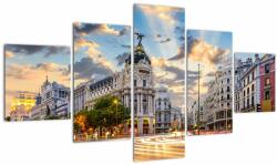 Mivali Tablou - Calle Gran Vía, Madrid, Spania, din cinci bucăți 125x70 cm (V023202V12570)