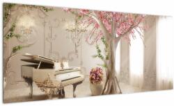 Mivali Tablou - Interior de vis cu pian, dintr-o bucată 100x40 cm (V022800V10040)