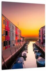 Mivali Tablou - Apus de soare, insula Burano, Veneția, Italia, dintr-o bucată 30x40 cm (V022657V3040)