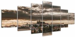 Mivali Tablou Castelului Praga în amurg, din șapte bucăți 210x100 cm (V020608V210100)