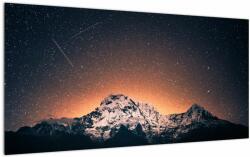 Mivali Tablou pe sticlă cu cerul nocturn și munți, dintr-o bucată 100x50 cm pe sticlă (V020895V10050GD)