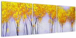Mivali Tablou - Copaci galbeni, din trei bucăți 120x40 cm (V023006V12040)