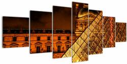 Mivali Tablou cu Louvre la Pris, din șapte bucăți 210x100 cm (V021126V210100)