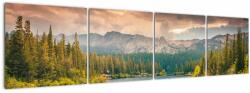 Mivali Tablou cu râu montan și munți, din patru bucăți 160x40 cm (V020844V16040)