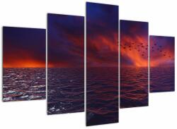 Mivali Tablou cu mare și păsări, din cinci bucăți 150x105 cm (V020351V150105)