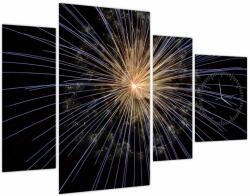 Mivali Tablou cu artificii (cu ceas), din patru bucăți 110x75 cm cu ceas (V020400V11075C)