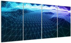 Mivali Tablou - Munți în model de calculator, din patru bucăți 160x80 cm (V022019V16080)