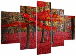 Mivali Tablou - Pădurea roșie, din cinci bucăți 150x105 cm (V023579V150105)