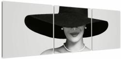 Mivali Tablou - Femeia cu pălărie, din trei bucăți 150x50 cm (V023036V15050)