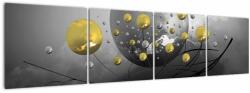 Mivali Tabloul cu bile abstracte aurii, din patru bucăți 160x40 cm (V020099V16040)