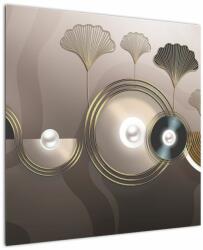 Mivali Tablou - Abstract maro-auriu, dintr-o bucată 70x70 cm (V022388V7070)