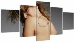 Mivali Tablou - Imaginea unei femei care face baie (cu ceas), din cinci bucăți 150x80 cm cu ceas (V023475V15080C)