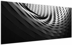 Mivali Tablou abstract - spirală alb neagră, dintr-o bucată 200x100 cm (V020667V200100)