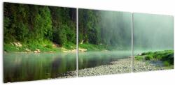 Mivali Tablou - Râu lângă pădure, din trei bucăți 150x50 cm (V022458V15050)
