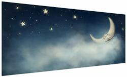 Mivali Tablou - Luna cu stele, dintr-o bucată 250x125 cm (V022333V250125)