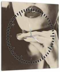 Mivali Tablou - Vintage, poza unei femei (cu ceas), dintr-o bucată 30x30 cm cu ceas (V023444V3030C)