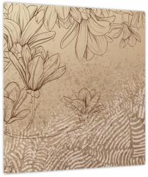 Mivali Tablou - Flori desenate, dintr-o bucată 40x40 cm (V024012V4040)