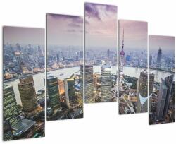 Mivali Tablou - Shanghai, China, din cinci bucăți 125x90 cm (V023346V12590)