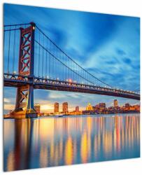 Mivali Tablou - Podul Benjamin Franklin, Philadelphia, dintr-o bucată 70x70 cm (V023187V7070)