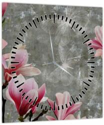 Mivali Tablou cu flori (cu ceas), dintr-o bucată 30x30 cm cu ceas (V022313V3030C)