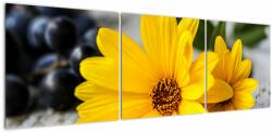Mivali Tablou cu flori galbene, din trei bucăți 150x50 cm (V020170V15050)