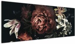 Mivali Tablou - Flori întunecate, dintr-o bucată 145x58 cm (V023066V14558)