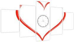Mivali Tablou cu inima (cu ceas), din cinci bucăți 150x80 cm cu ceas (V020425V15080C)