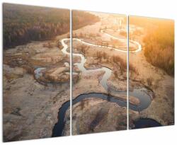 Mivali Tablou - Răsărit la Meander, din trei bucăți 120x80 cm (V023025V120803PCS)