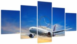 Mivali Tablou cu avion (cu ceas), din cinci bucăți 150x80 cm cu ceas (V022268V15080C)