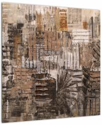 Mivali Tablou - Abstract, nuanțe maro, dintr-o bucată 50x50 cm (V023011V5050)