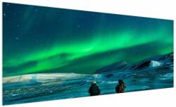 Mivali Tablou cu oameni la Aurora borealis, dintr-o bucată 250x125 cm (V021209V250125)