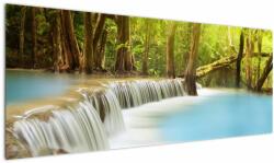 Mivali Tablou cu cascada Huai Mae Kamin în pădure, dintr-o bucată 145x58 cm (V020933V14558)