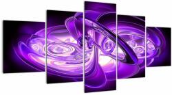 Mivali Tabloul fractalilor în violet, din cinci bucăți 150x80 cm (V020066V150805PCS)