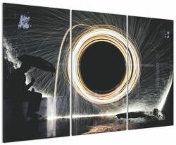 Mivali Tablou - Show de lumini în ploaie, din trei bucăți 120x80 cm (V021658V120803PCS)