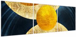 Mivali Tablou - Cercuri, din trei bucăți 150x50 cm (V024059V15050)