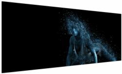Mivali Tablou - Femeie în sclipici albastru, dintr-o bucată 250x125 cm (V023501V250125)