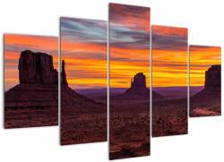 Mivali Tablou - Monumentul Valley în Arizona, din cinci bucăți 150x105 cm (V021501V150105)