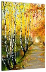 Mivali Tablou - Alee romantică de-a lungul apei, pictură în ulei, dintr-o bucată 30x40 cm (V023240V3040)