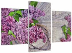 Mivali Tablou - Flori de liliac, din trei bucăți 90x60 cm (V022447V90603PCS)