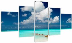 Mivali Tablou - Plaja tropică, din cinci bucăți 125x70 cm (V021500V12570)