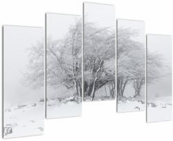 Mivali Tablou - Iarnă albă, din cinci bucăți 125x90 cm (V022824V12590)