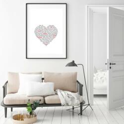 Mivali Poster - Love Heart, mărimea 50x70 cm (S040411S5070)