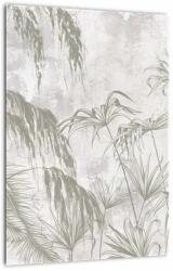 Mivali Tablou - Plante tropicale pe perete gri, dintr-o bucată 30x40 cm (V022878V3040)