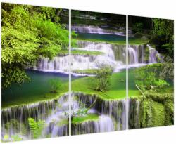 Mivali Tablou - Cascada Huay Mae Khamin, Kanchanaburi, Thailanda, din trei bucăți 120x80 cm (V023679V120803PCS)