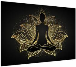 Mivali Tablou - Silueta într-o floare de lotus, dintr-o bucată 100x70 cm (V023607V10070)