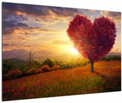 Mivali Tablou cu copaci în forma de inimă, dintr-o bucată 90x60 cm (V020949V9060)