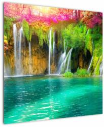 Mivali Tablou - Cascada, Lacurile Plitvice, Croația, dintr-o bucată 70x70 cm (V022939V7070)